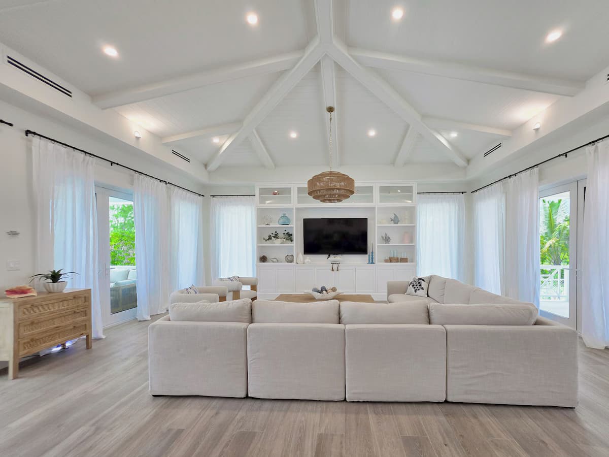 Interior lifestyle space at the villa